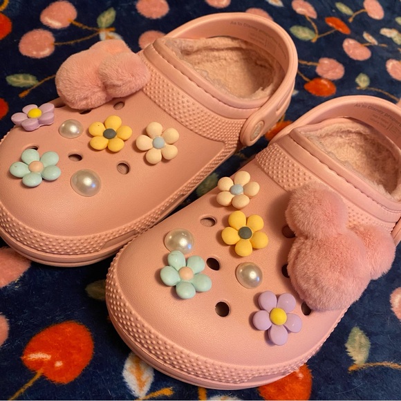 Disney Mickey Mouse Pink Pom Pom Crocs - Picture 1 of 6